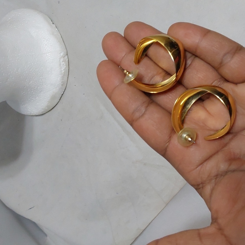 Gold‎ TONE CIRCLE EARRINGS